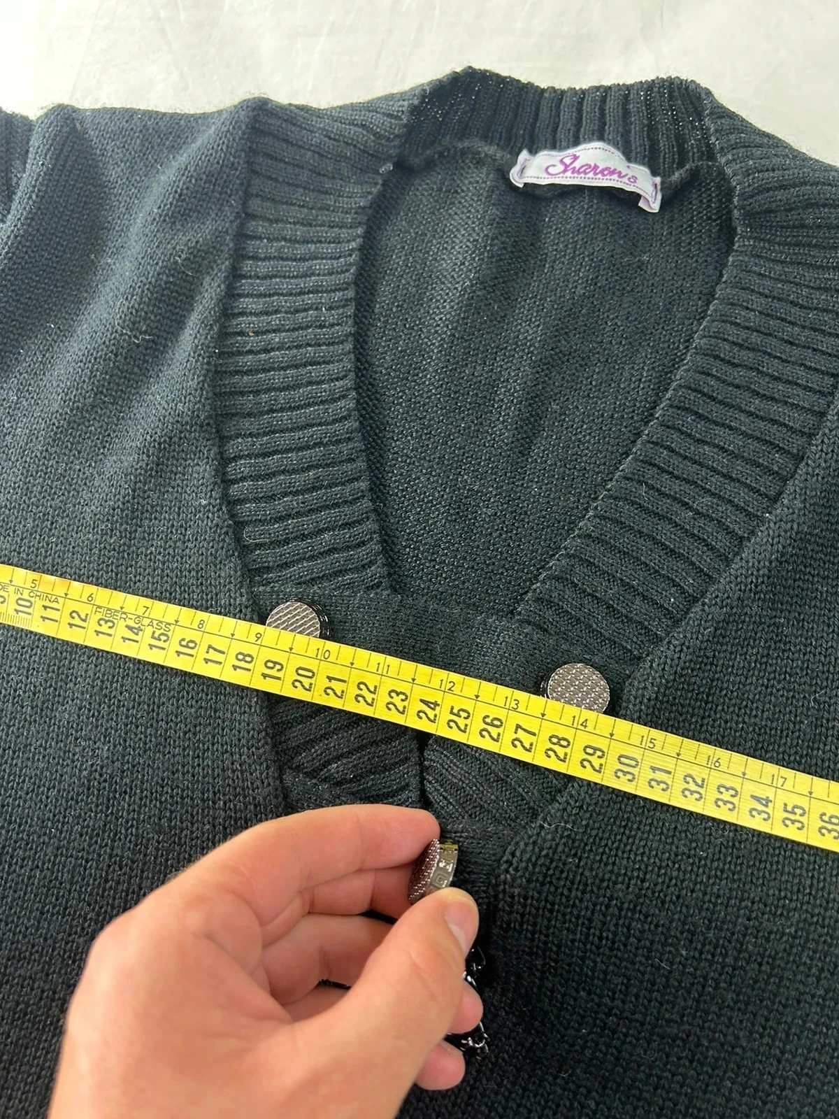 Cardigan vintage estilo Sharon’s rétro Y2k 50% lâna tamanho único – photo 9